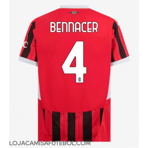 Camisa de Futebol AC Milan Ismael Bennacer #4 Equipamento Principal 2024-25 Manga Curta